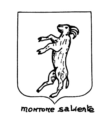 Bild des heraldischen Begriffs: Montone saliente